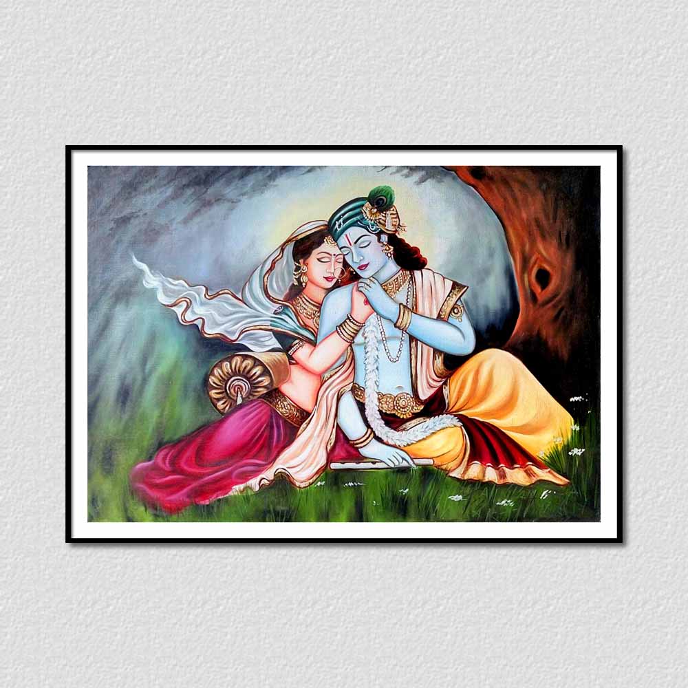 Krishna Rasleela Artwork - Handmade Painting